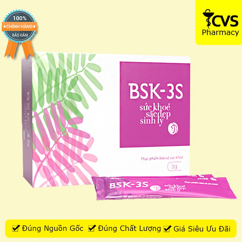 BSK-3S Viên uông Hỗ trợ sắc đẹp, tăng cường sức đề kháng, cải thiện sinh lý - cvspharmacy