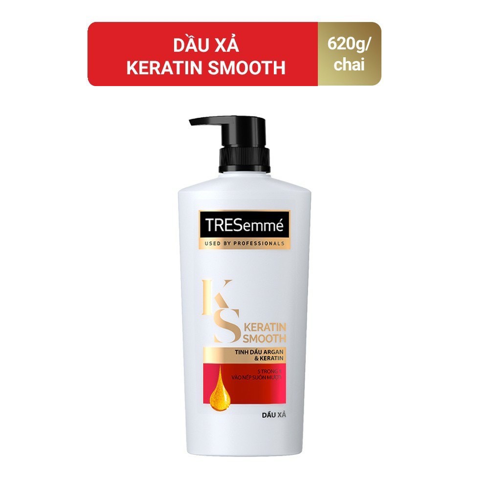 Dầu xả Tresemme, keratin suôn mượt tức thì, giảm gãy rụng phục hồi hư tổn 620g