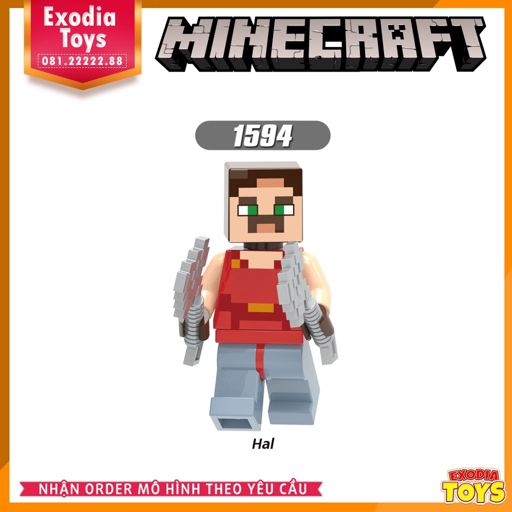 Xếp hình Minifigure nhân vật trò chơi Minecraft - Đồ Chơi Lắp Ghép Sáng Tạo - X0299