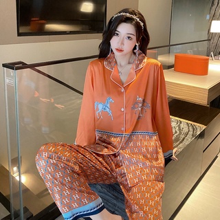 Bộ Lụa Mặc Nhà Pijama Lụa Nữ Chất Lụa Cao Cấp Mát Mềm Mịn ELSA PIJAMA