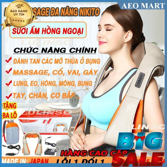 Đai Massage Đa Năng, massage Cổ Vai Gáy, massage bụng, lưng eo, chân tay - Bảo Hành Uy Tín Lỗi 1 Đổi 1