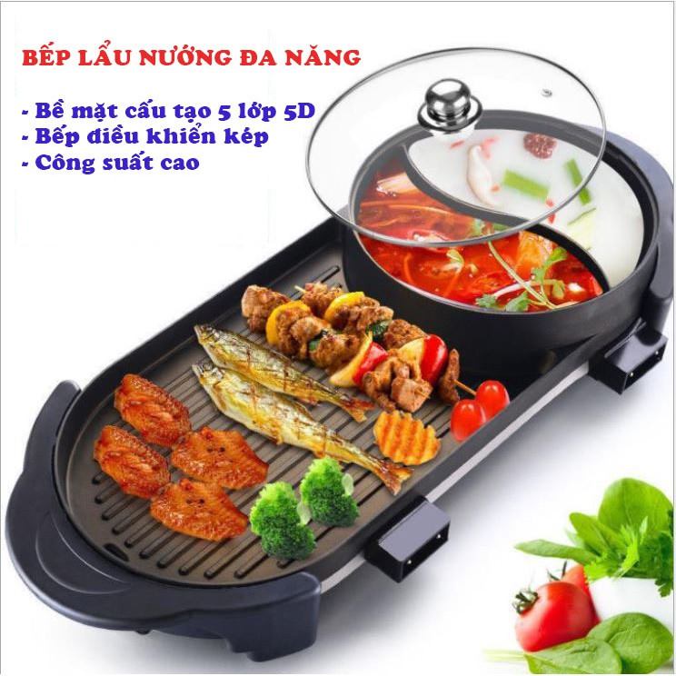 Bếp Lẩu Nướng Đa Năng 2in1