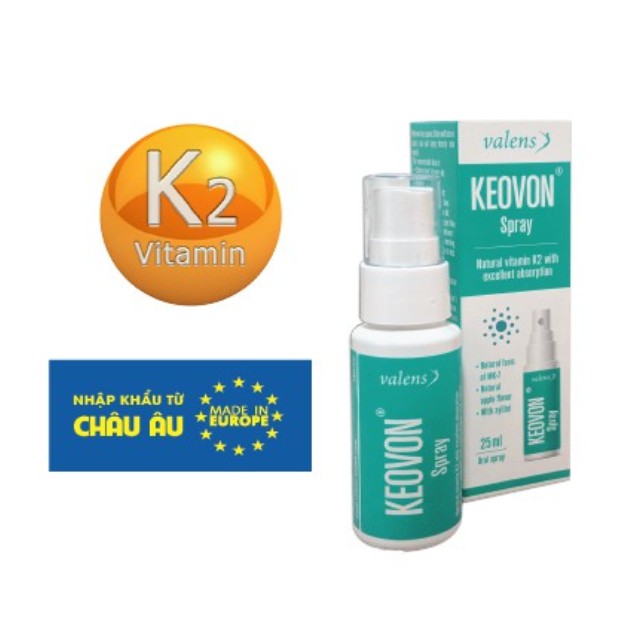 ✔️️️Keovon Spray Vitamin K2 - Kích thích phát triển chiều cao cho trẻ em (Chai 125 lần xịt) - DATE MỚI NHẤT