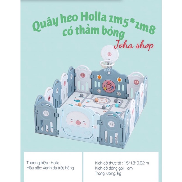 Quây trơn heo gâp gọn Holla tặng thảm bóng