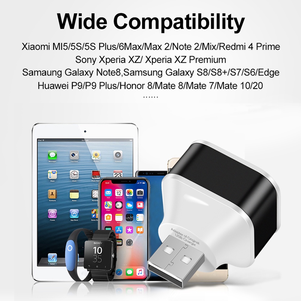 Bộ Chia 3 Cổng Sạc USB 2.0 3 Trong 1 Cho Điện Thoại / Máy Tính Bảng / Laptop