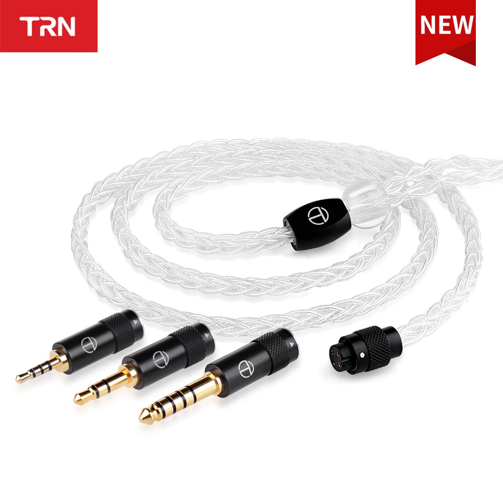 Cáp tai nghe TRN t3 pro 8 lõi bạc nguyên chất 2.5/3.5mm với đầu nối mmcx/2pin được nâng cấp cho trn vx pro bax mt1 pro