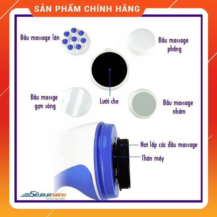 [HÀNG LOẠI 1] Máy Massage Cầm Tay Relax & Spin Tone 5 Đầu A781