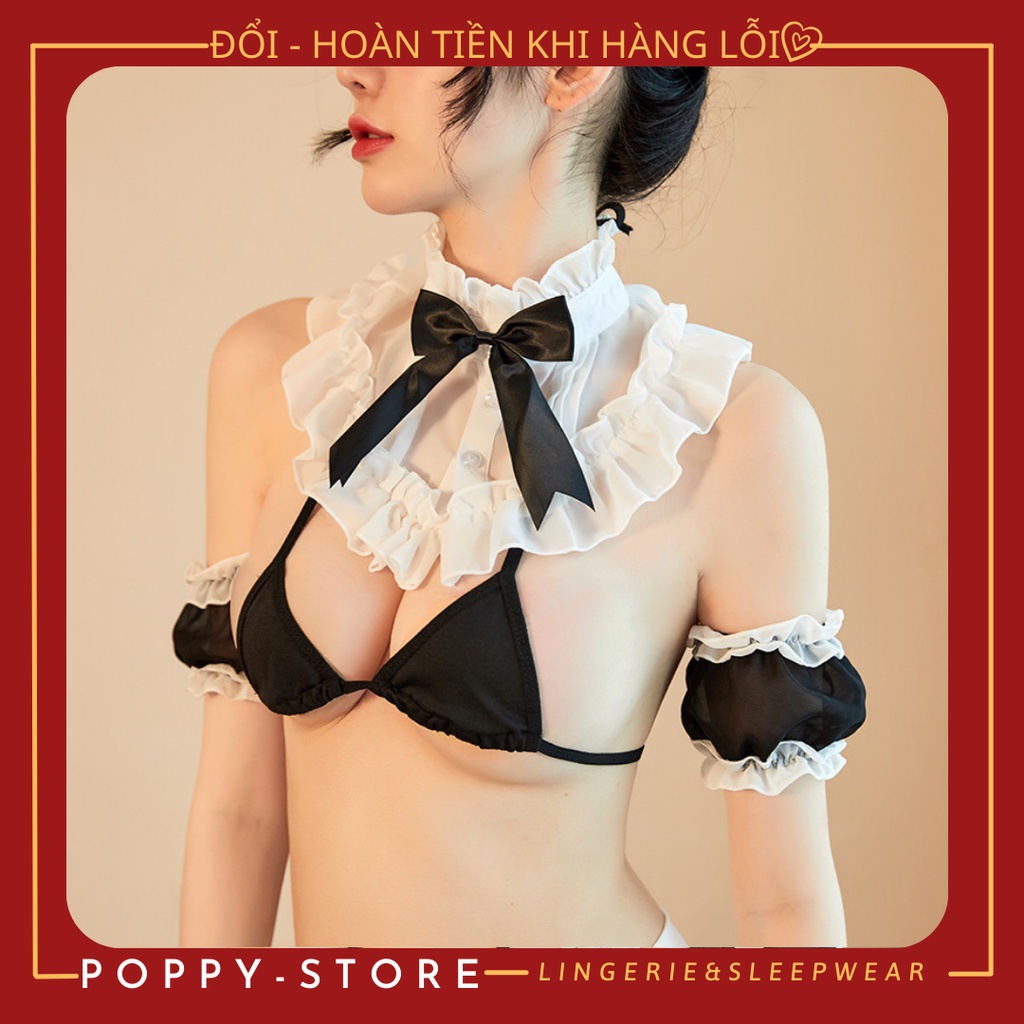 Cosplay hầu gái Nhật Bản Sexy - set đồ ngủ hoá trang cô giúp việc quyến rũ gợi cảm - bộ đồ lót nội y lingerie thoáng mát