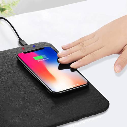 Qi Wireless Charger Charging Pad Mouse Pad Mat Multifunctional Non-Slip