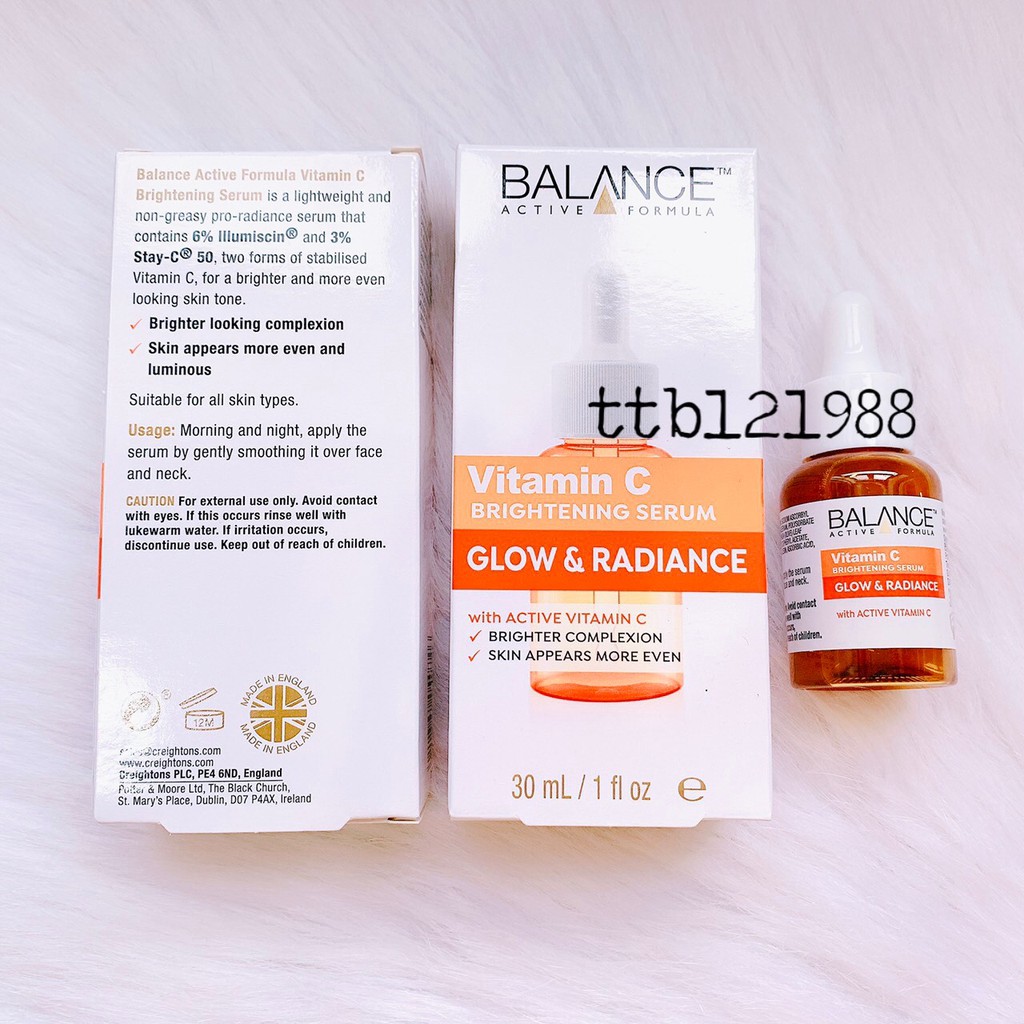 (tem phụ) SERUM BALANCE VITAMIN C TRẮNG DA Mờ Thâm Nám - Serum Dew&Dew Vitamin C Trắng Da