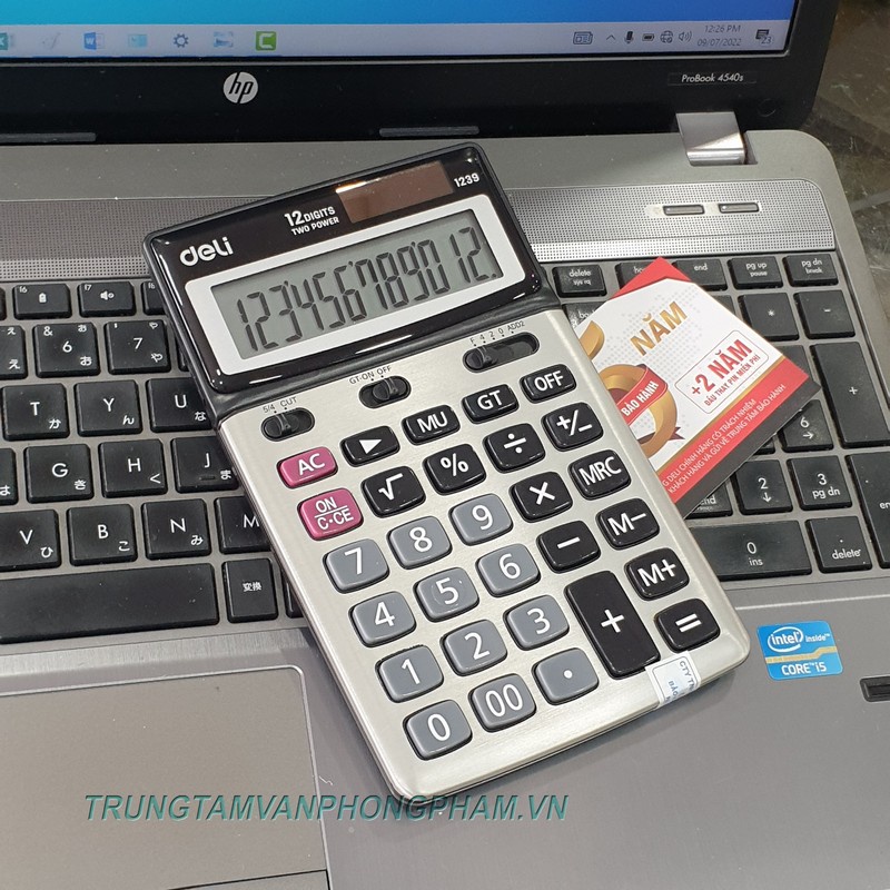 Máy tính 12 số Deli 1239