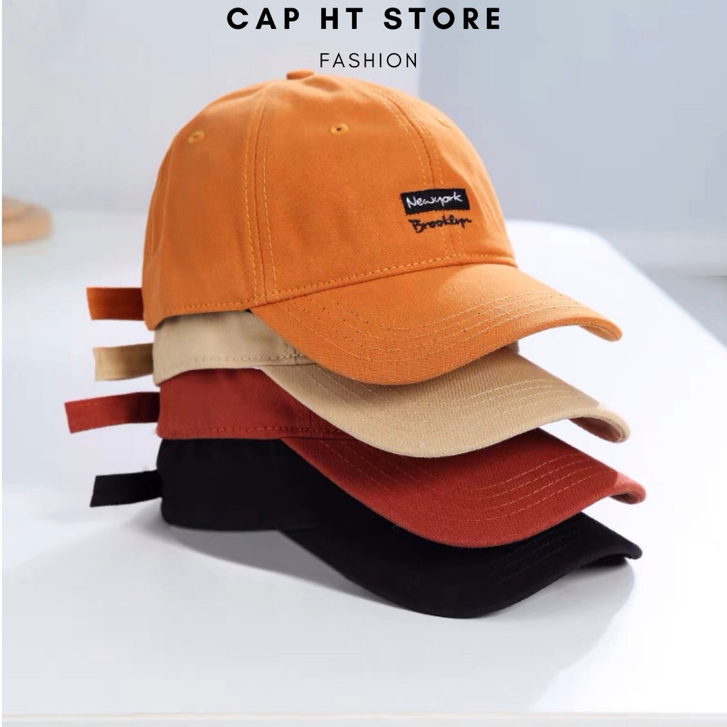 Mũ lưỡi trai CAP HT, nón kết thêu chữ Newyork phong cách basic trẻ trung form nam nữ