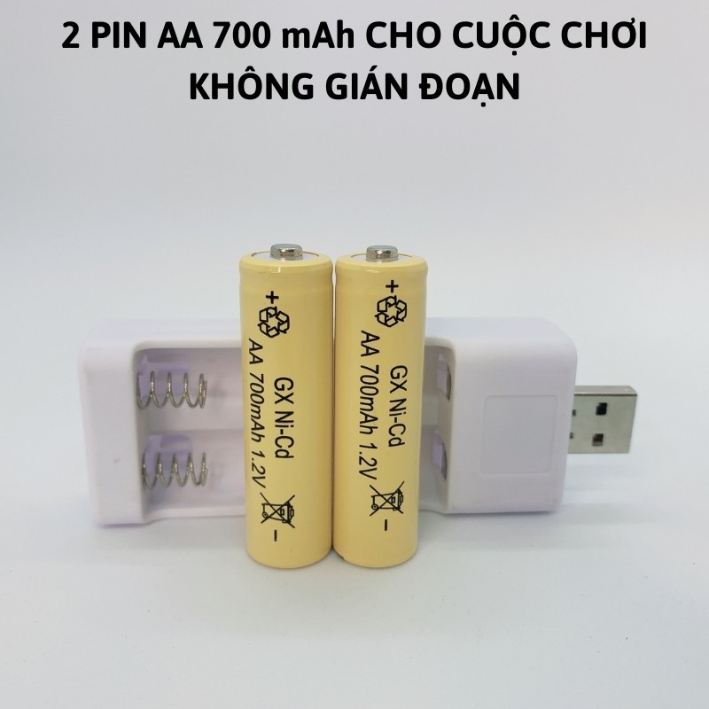 Bộ Sạc Pin Tiểu AA – Bao Gồm Bộ Sạc Pin Và 2 Pin Tiểu AA