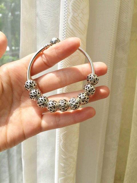 Hạt charm open tròn dùng mix charm làm vòng handmade