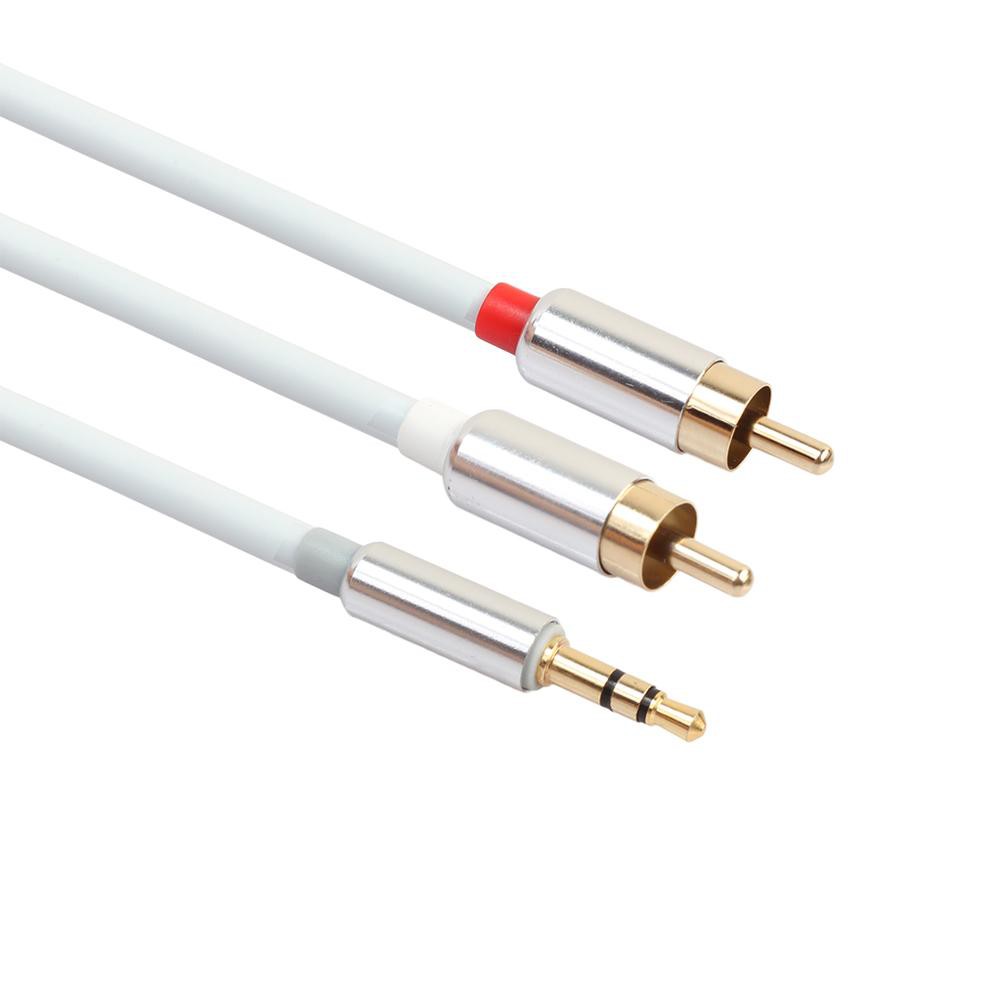 Dây cáp chia tín hiệu âm thanh AUX giắc cắm 3.5mm sang 2 RCA