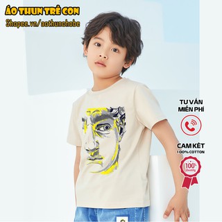 Quần Áo Trẻ Em Áo Thun Ngắn Tay Tượng David Nổi Bật Cá Tính Cho Bé Chất Liệu Cotton
