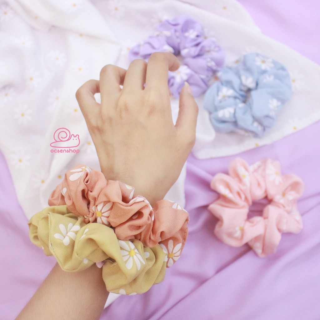 (Ocsenshop) Scrunchie hoa cúc 8 cánh