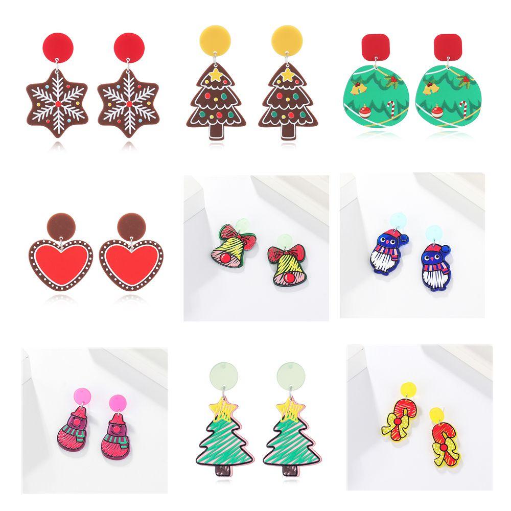 Bông Tai Acrylic Hình Cây Thông Giáng Sinh Sáng Tạo Thời Trang