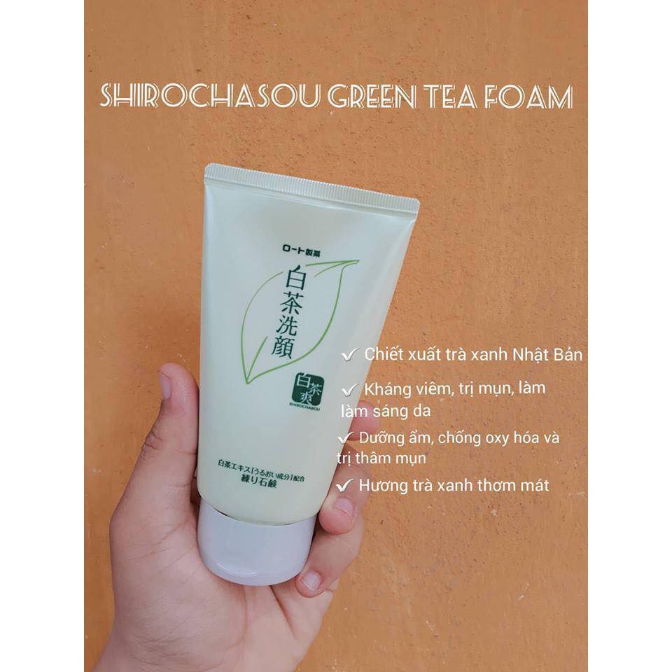 Sữa Rửa Mặt Trà Xanh Rohto Shirochasou Green Tea Nhật Bản