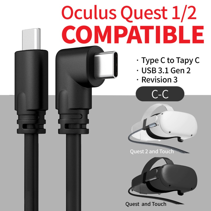 Dây Cáp Chuyển Đổi Dữ Liệu USB Hoặc Type-C Sang USB C Cho Oculus Quest 2