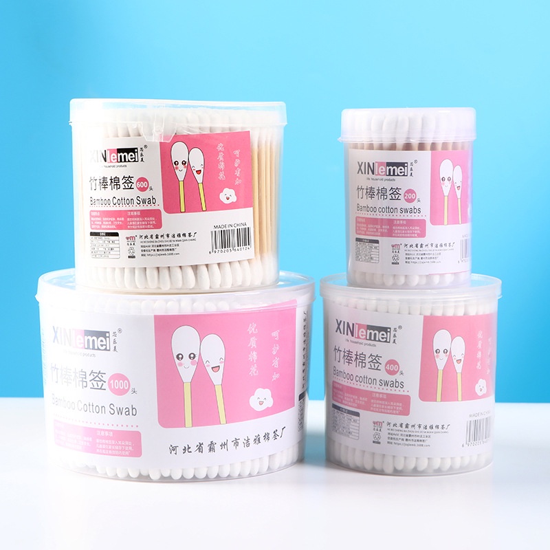 Set 100/200/300/500 Tăm Bông Kèm Hộp Đựng Vệ Sinh Tiện Dụng