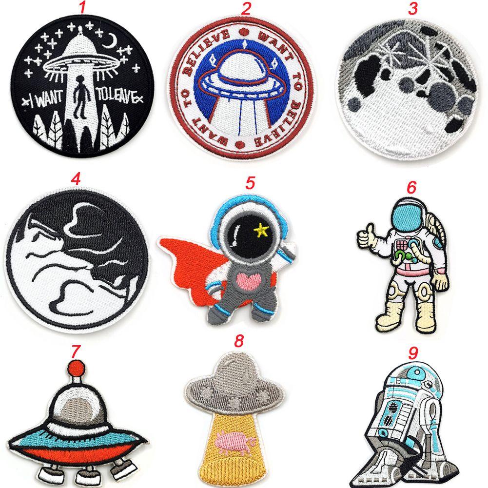 MAG Miếng Dán Trang Trí Quần Áo Hình Phi Hành Gia UFO Độc Đáo