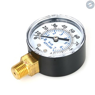 Đồng Hồ Đo Áp Suất Khí Ga 0~100psi 0~7bar 1/4 Trong 1