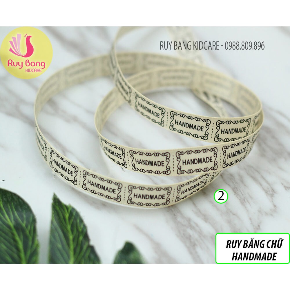 Ruy băng chữ HANDMADE ( cuộn 5m)