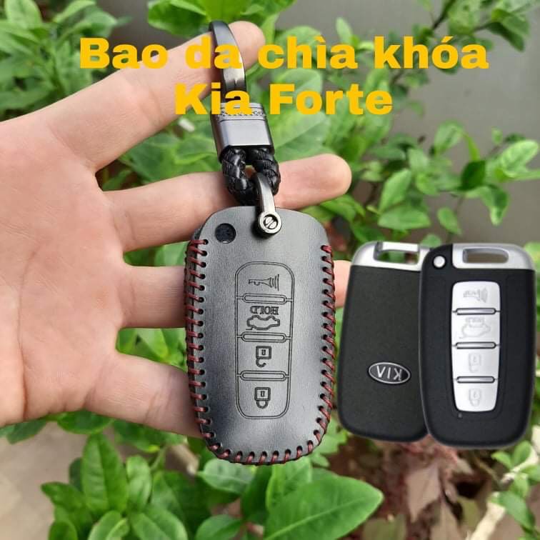 Bao Da Chìa Khóa ô tô KIA FORTE D a B ò Thật, Giá tận Xưởng, Bảo hành 2 năm, khắc tên và sđt chủ xe