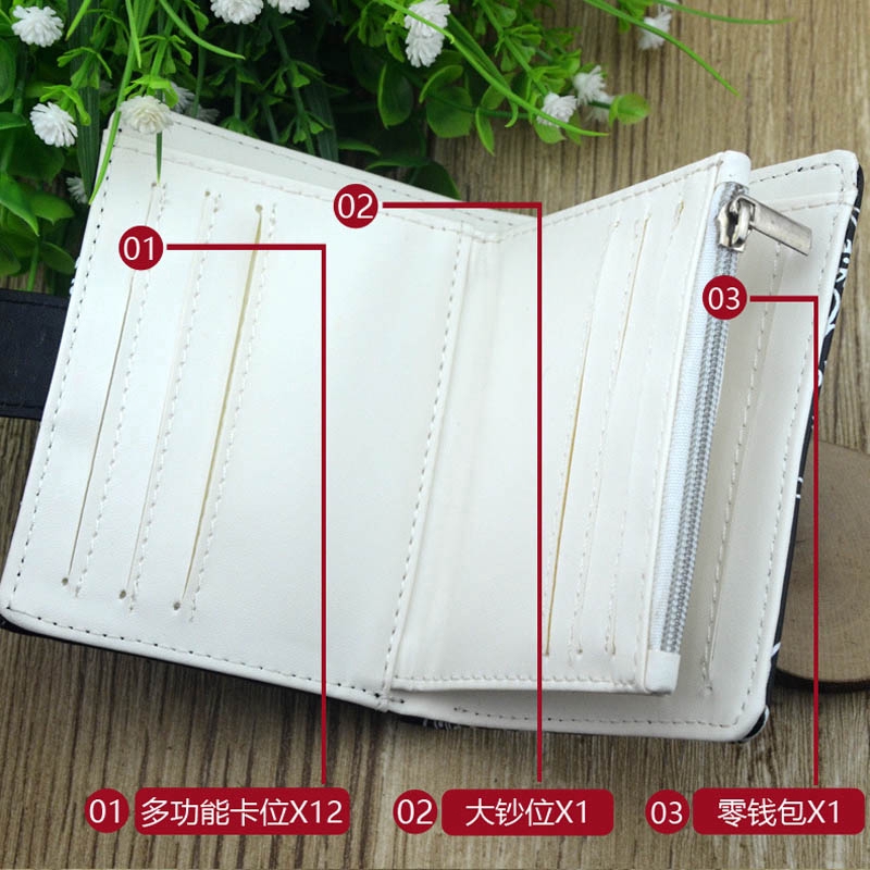 Ví da PU nhiều ngăn họa tiết anime Fairy Tail độc đáo thời trang