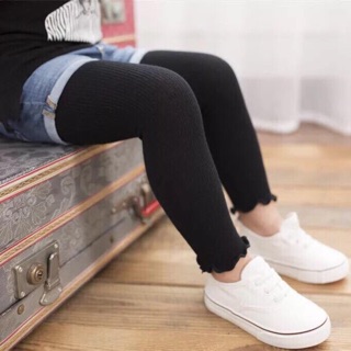 Quần legging len thun gân bé gái
