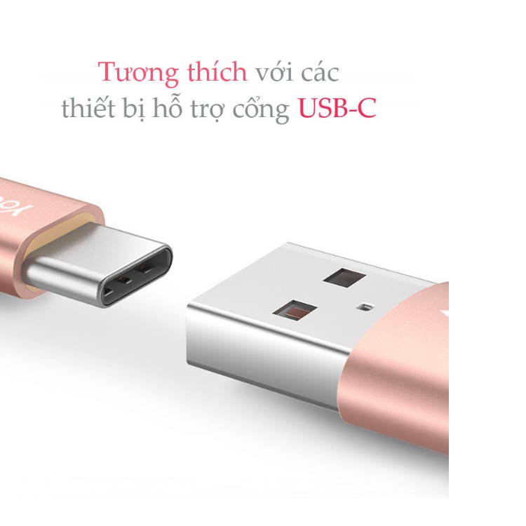 [Mã 2404EL10K giảm 10K đơn 20K] Dây sạc USB type C vỏ bọc dù 1.5m YOOBAO YB - 415C