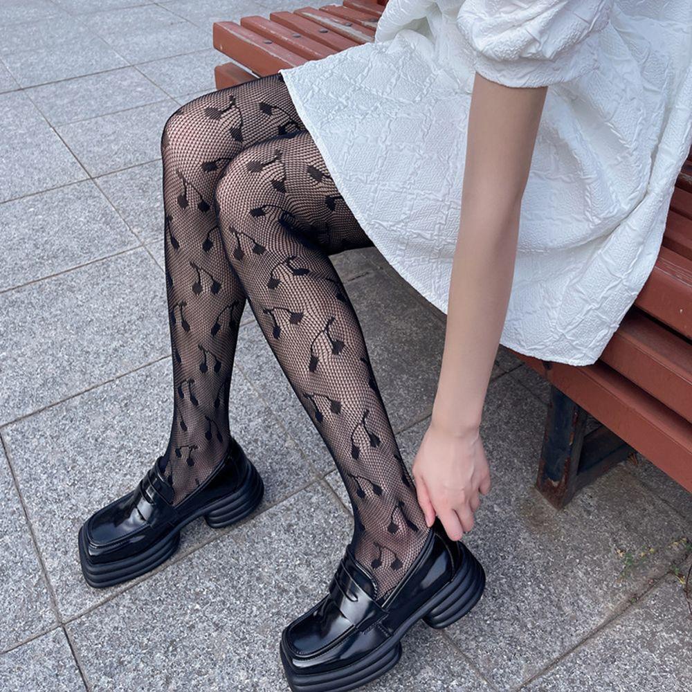 Quần Tất Lưới Trong Suốt Phong Cách Gothic Gợi Cảm Cho Nữ