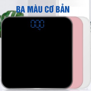 Cân điện tử cân sức khỏe sạc USB mặt kính cường lực tích hợp chức năng đo nhiệt độ tặng kèm thước dây và sạc USB