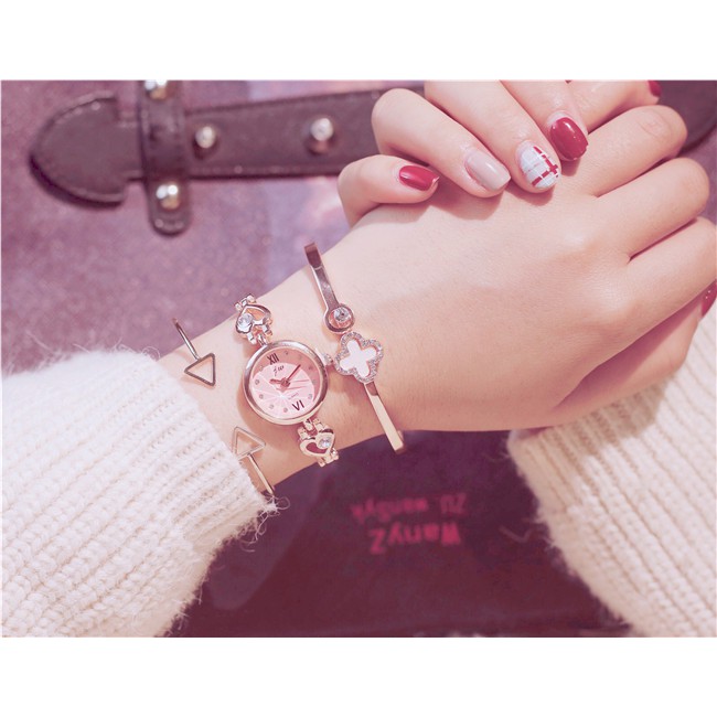 [KÈM 2 VÒNG VÀ HỘP] Đồng hồ nữ Ulzzang JW hàng chính hãng kèm lắc tay | BigBuy360 - bigbuy360.vn