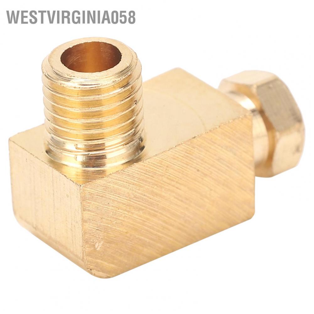 Westvirginia058 Bộ điều hợp đầu nối ống nén khuỷu 90 độ bằng đồng thau cho hệ thống bôi trơn dầu