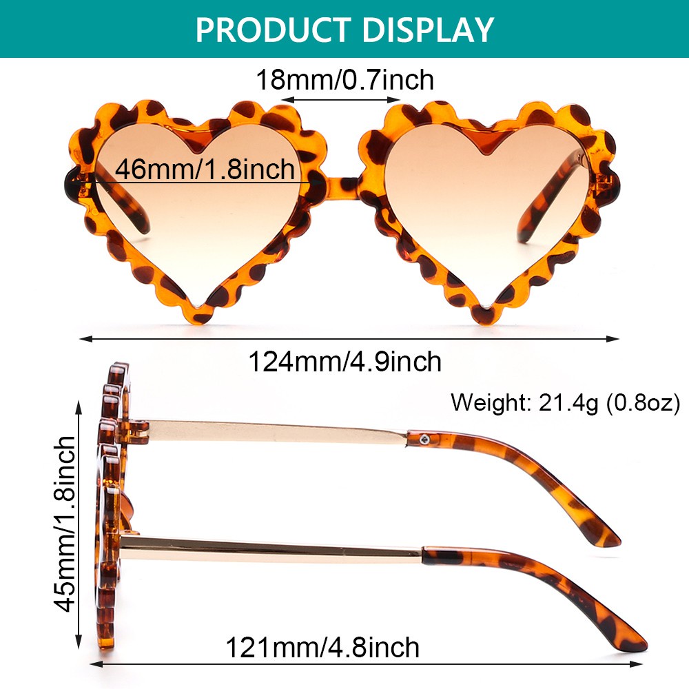 Mắt Kính Chống Nắng Hình Trái Tim 1-8T Dễ Thương Cho Bé Gái