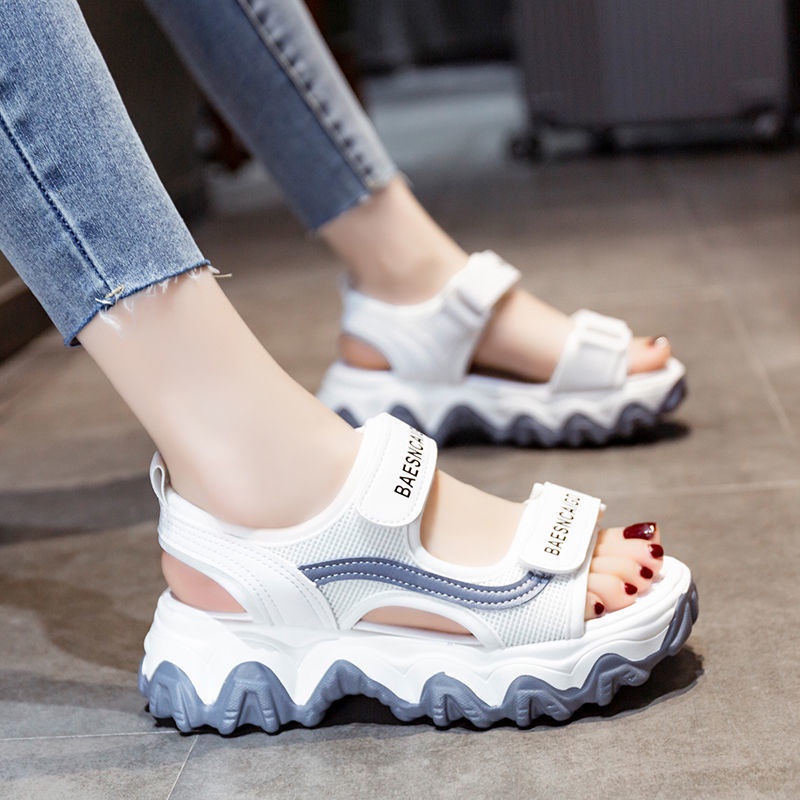 Sandal Thể Thao Đế Mềm Cột Dây Màu Trơn Thời Trang Mùa Hè 2022 Cho Nữ