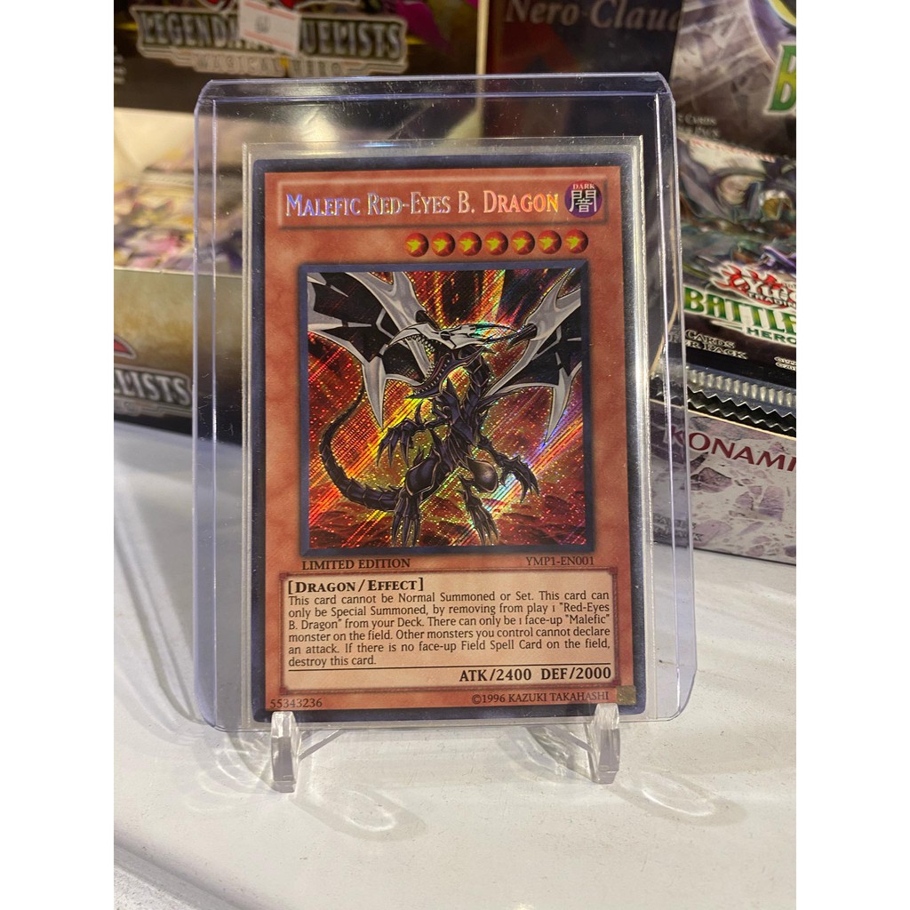 Lá bài thẻ bài Yugioh Malefic Red-Eyes B. Dragon - Secret Rare - Tặng bọc bài nhựa bảo quản