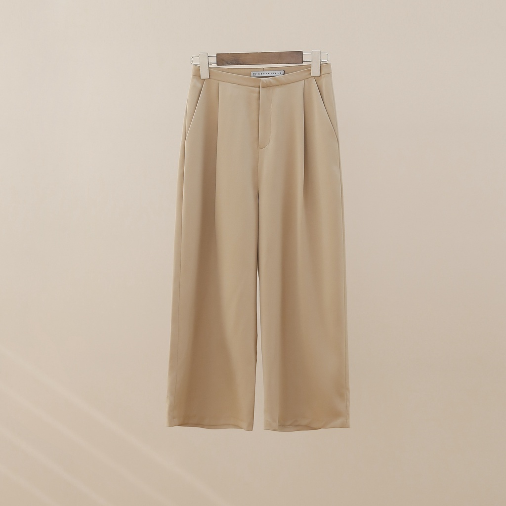 Quần Culottes Suông 1 Ly MOMOCO ESSENTIALS Basic Ankle Culottes Dáng Ngắn Chất Liệu Tuýt Si Mát M2776