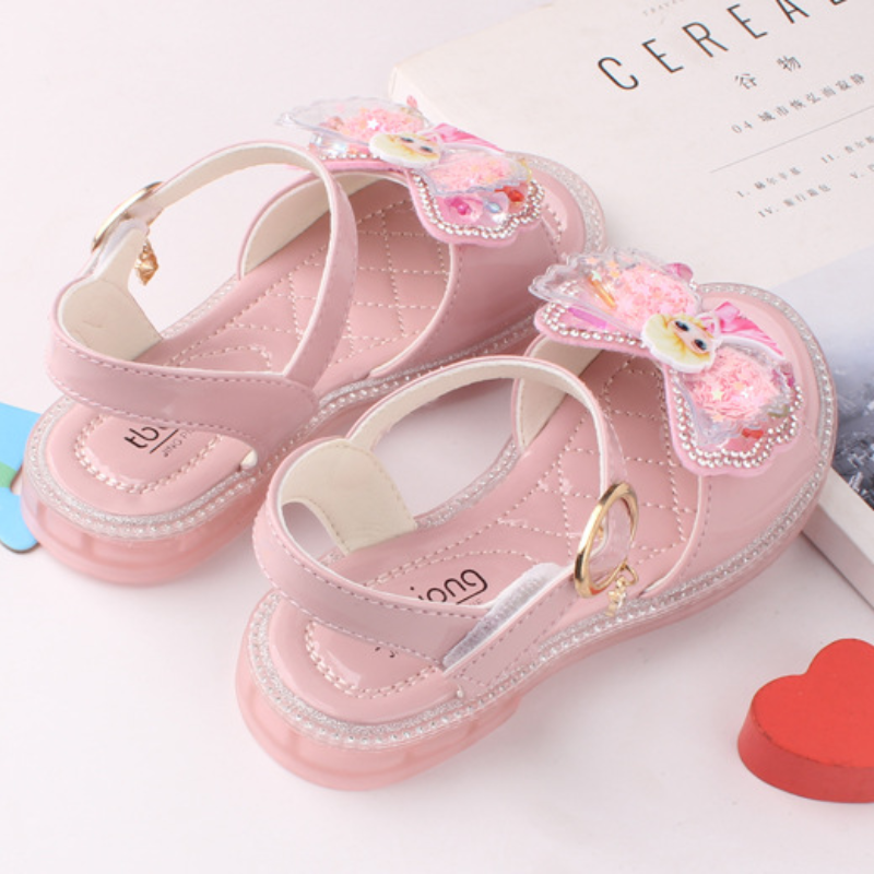 Giày Búp Bê Đế Mềm Họa Tiết Hoạt Hình Cho Bé Gái
