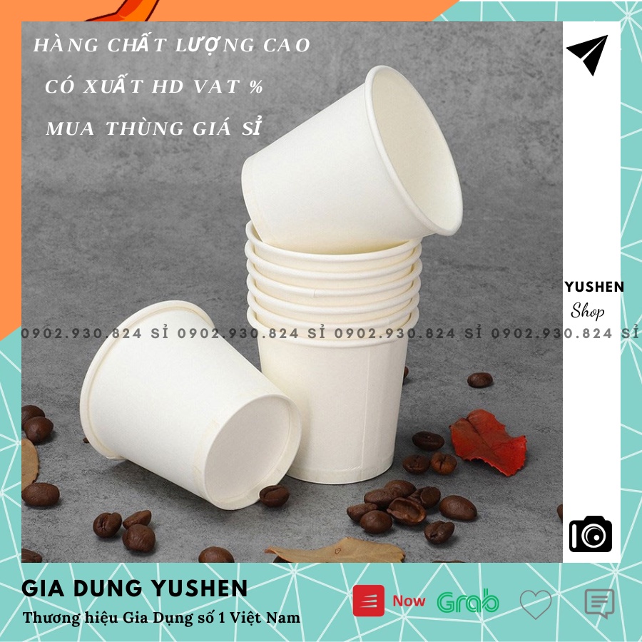 50 Cốc Giấy Xanh 140ml-165ml Dùng 1 Lần Uống Nước Trong Văn Phòng, Công Sở, Siêu Thị, Cửa Hàng - Ly Giấy Xanh