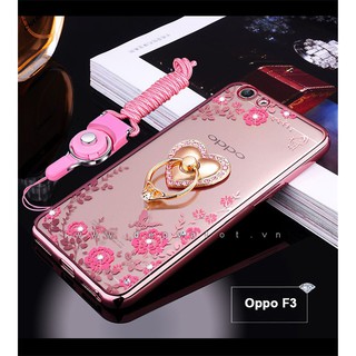 Ốp lưng Oppo F3 dẻo hình hoa
