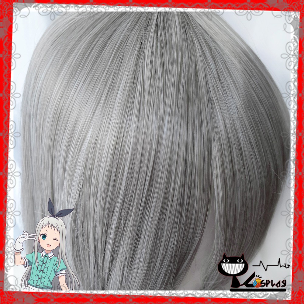 [Sẵn] Wig/tóc giả Hideri Kanzaki - Blen S (cơ bản nữ thẳng xám pha trắng 1m - 100cm) tại Miu Cosplay