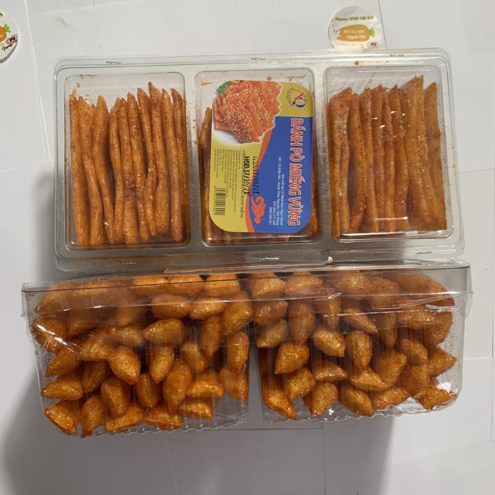 Bánh Bò xiên Vừng, Bánh Bò Quẩy Bò Vừng Miếng Loại Hộp Đặc Biệt Đồ Ăn Vặt