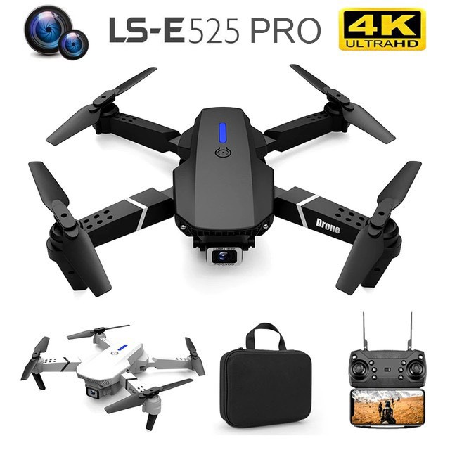 Flycam Mini, Giá Rẻ, Có Camera LS E525 PRO - Quay Phim, Chụp Ảnh Chất Lượng 4K, Pin 1800mA Cho Phép Bay Liên Tục 20P