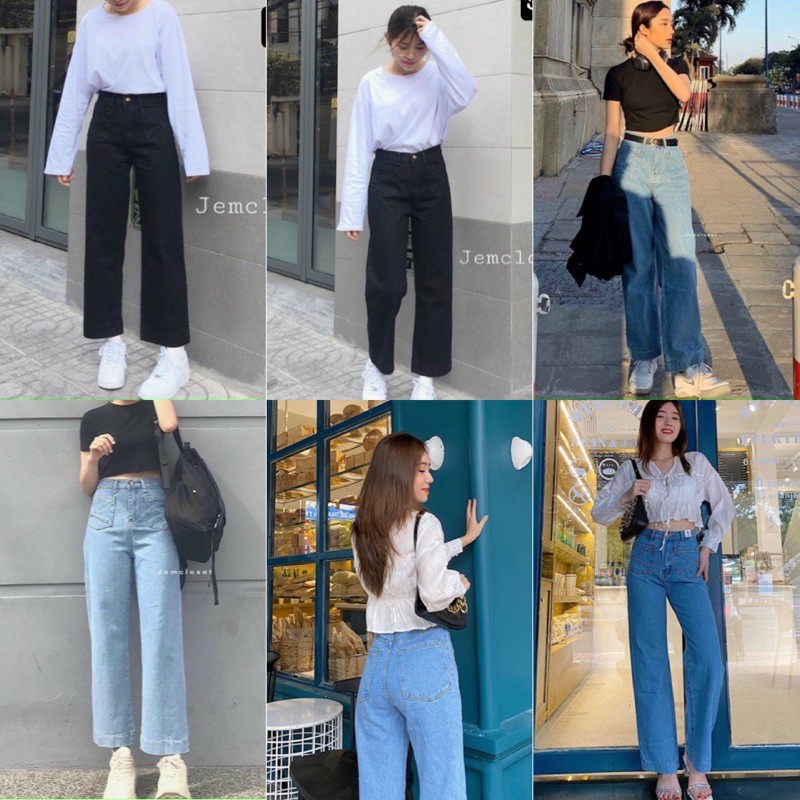 Quần Jeme Denim Culotes from chuẩn ống rộng điểm nhấn 2 túi phía trước tôn vòng 3