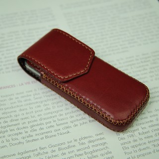 Bao da N0KIA 6700, 8800 nắp gập màu đỏ - Bao da đt handmade da bò nhập khẩu -Miễn phí khắc tên laser