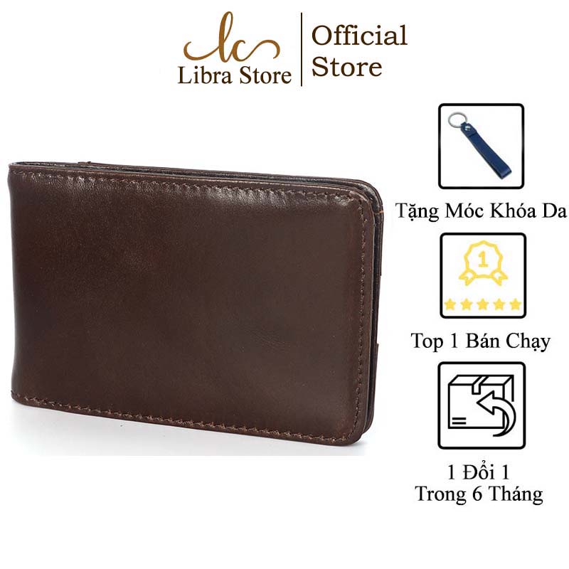 Ví Nam Mini Cầm Tay Da Bò Cao Cấp Chống Trộm KT08 Phong Cách Âu Mỹ Cổ Điển Đựng Tiền Đựng Thẻ Tiện Lợi Ví Nam Thời Trang