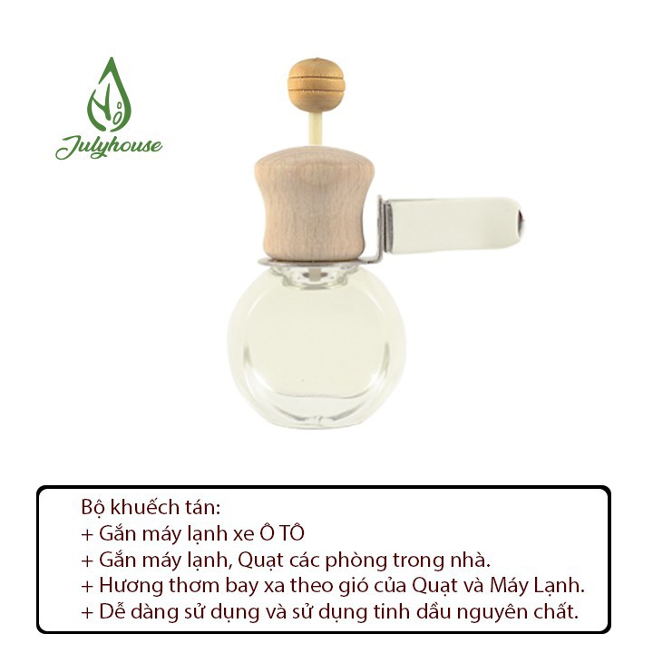 Khuếch tán tinh dầu Sả Chanh treo xe hơi, máy lạnh, quạt Julyhouse 9ml